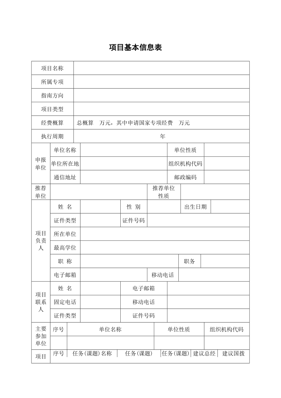 9国家重点研发计划专项项目申请书模板要点