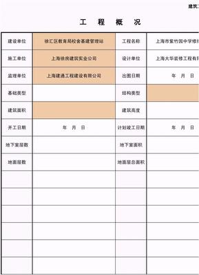 项目信息汇总表