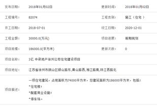 1月2日工程项目信息汇总